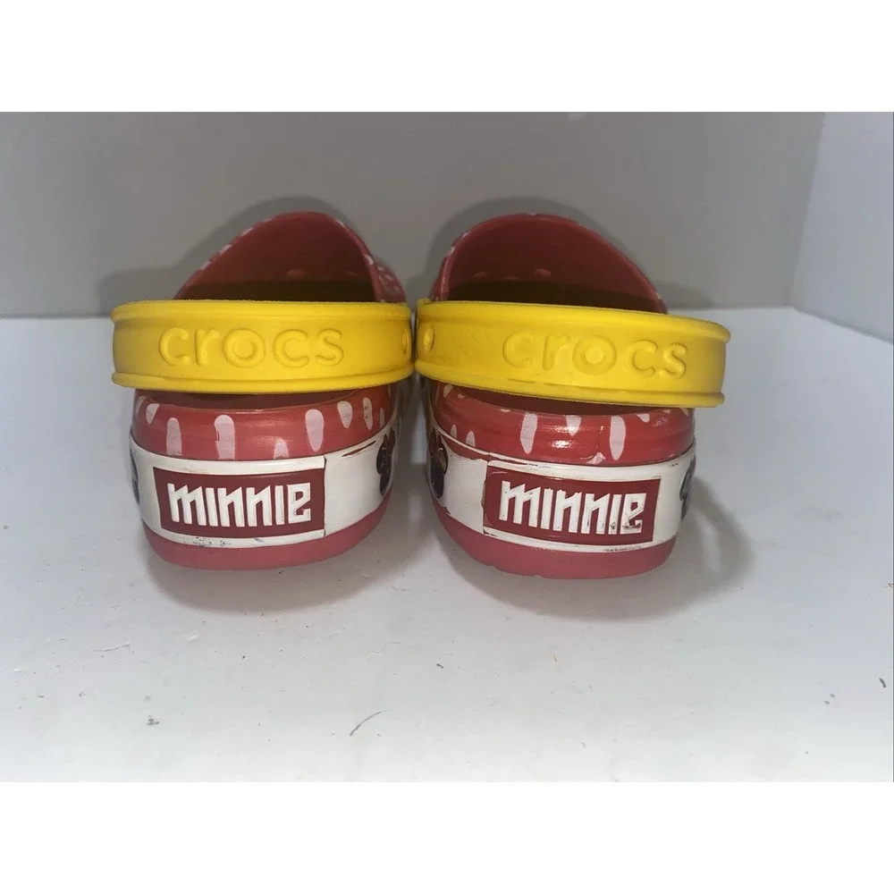 Crocs Disney Parks Minnie Mouse Kids Crocband Red Clogs Junior Size 1